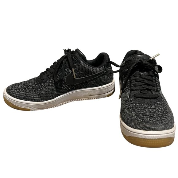 Women's‎ Nike Air Force 1 Flyknit Shoe 820256 001 Black White Women's 8.5 Sporty - Picture 1 of 10